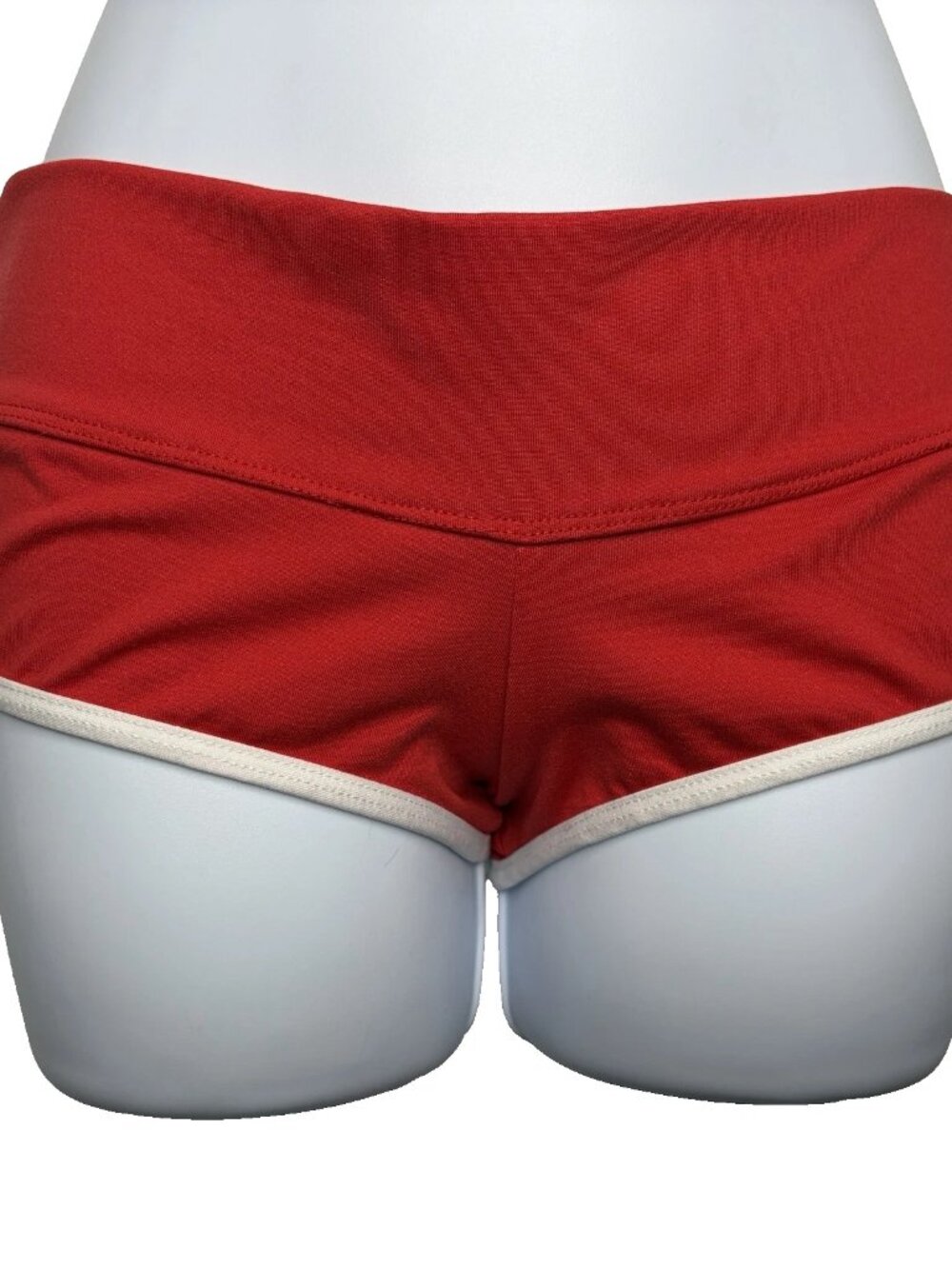 Bad Kitty Retro Sports Shorts Hot Pants Size S Red White Dance Pole Rave
